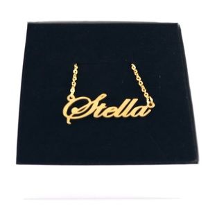 14K Gold Plated Name Necklace - Stella